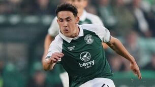 <p>Jamie McGrath was named to start for Hibs against Aberdeen but was withdrawn before the kick-off due to a calf injury. Pic: Andrew Milligan/PA Wire.</p>