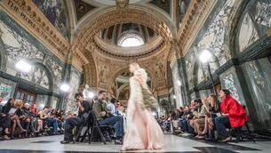 <p> The Old Bailey was the venue for Irish designer Simone Rocha's show on Sunday during London Fashion Week. Picture: Ian West/PA</p>