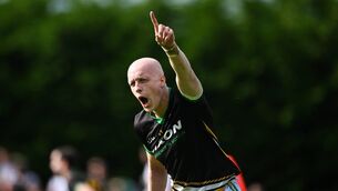 <p>Duleek-Bellewstown's Eamonn Armstrong - home from the AFL's St Kilda - celebrates scoring his side's third goal, in the 41st minute, in their Meath IFC quarter final win over Clann na nGael (3-16 to 4-9) at Walterstown GFC. Pic: Ray McManus/Sportsfile</p> <p>Duleek-Bellewstown's Eamonn Armstrong - home from the AFL's St Kilda - celebrates scoring his side's third goal, in the 41st minute, in their Meath IFC quarter final win over Clann na nGael (3-16 to 4-9) at Walterstown GFC. Pic: Ray McManus/Sportsfile</p>