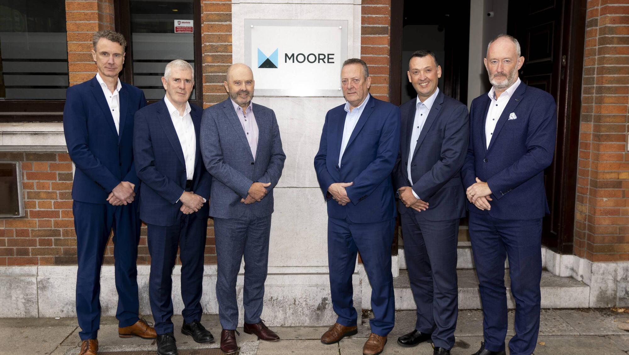 Brian Hayes, Partner at Moore Ireland; Dave Butler, Senior Partner at TA Sheehan & Co.; Ned Murphy, Managing Partner at Moore Ireland; Tom Sheehan, Founder and Partner at TA Sheehan & Co.; Brian Kearney, Partner at Moore Ireland; and John Collins, Senior Partner at T.A. Sheehan & Co. Picture: Lafayette Photography