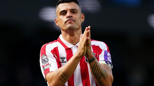<p>Sunderland's Granit Xhaka. Pic: Martin Rickett/PA Wire.</p>