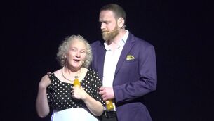 <p>Nóirín Uí Thuama and Iarla Ó Tuama in Cork-produced Irish-language play An tÉalú.</p>