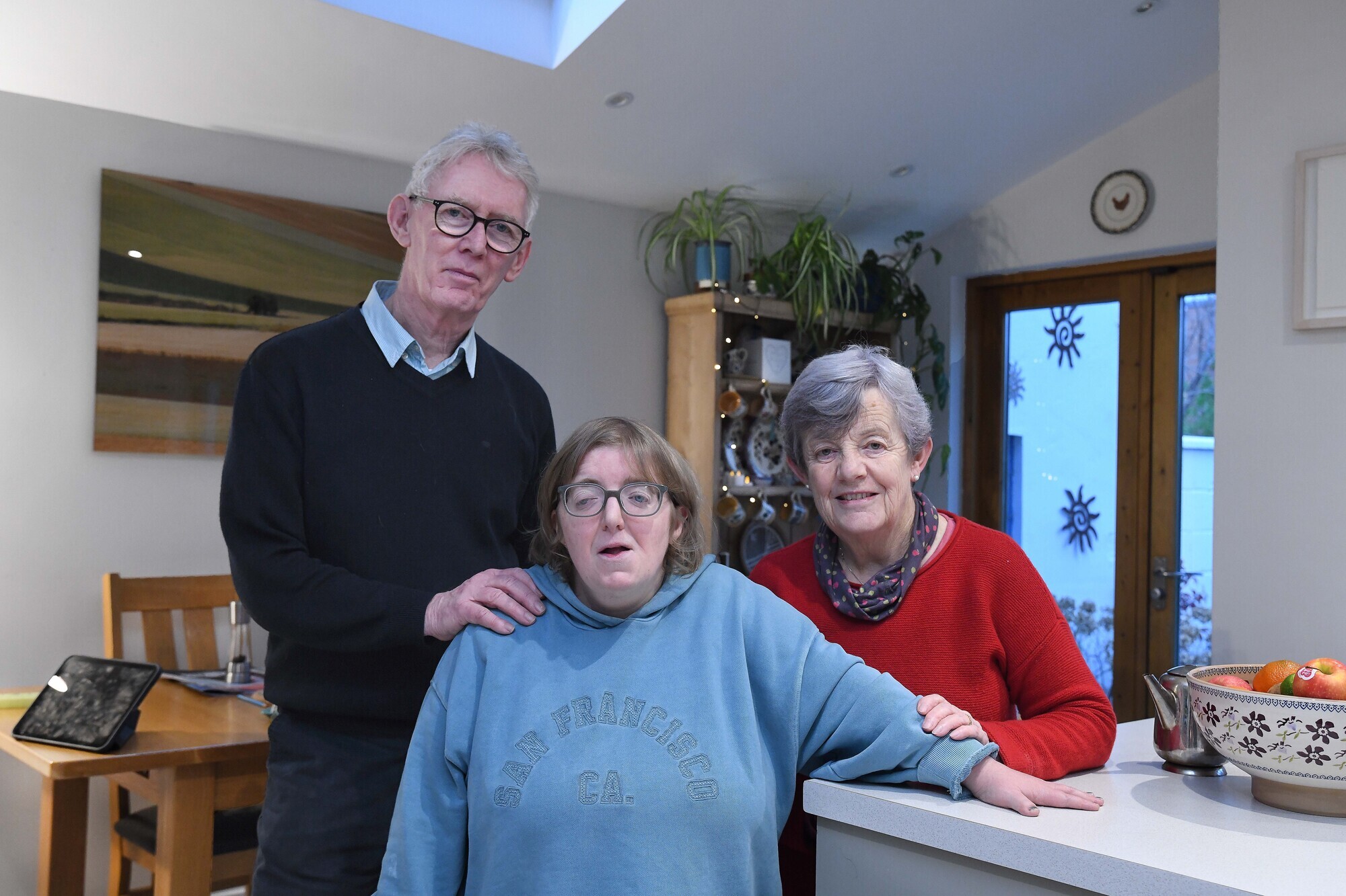 Founder of Before We Die Tony Murray, with his wife Susan and their 42-year-old daughter Aoife who has an intellectual disability and is cared for full-time by her parents. Picture: Moya Nolan