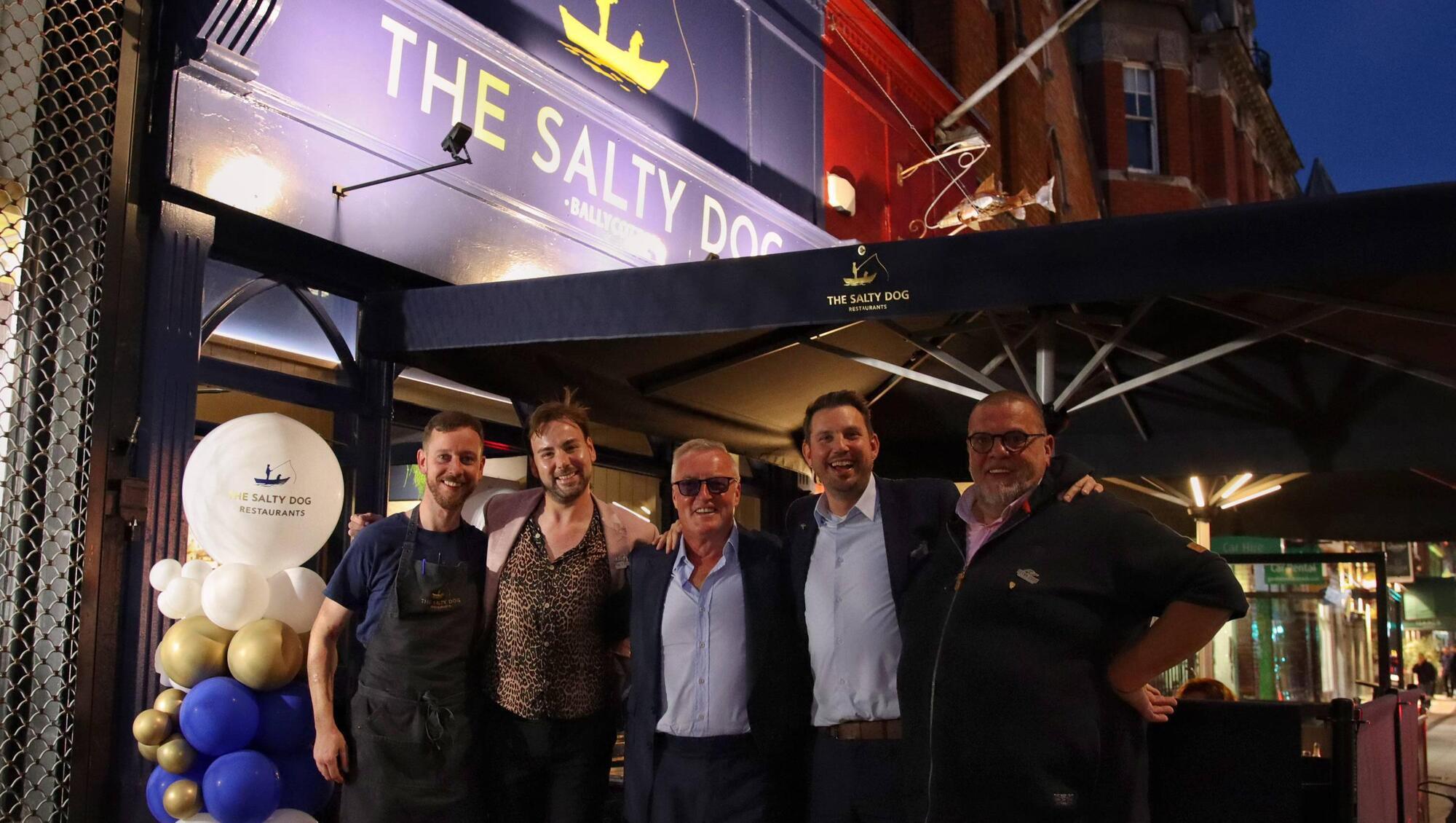 At the opening of The Salty Dog Cork were JP Morgan – Head Chef Todd Ryan – Restaurant Manager Pearse Flynn – Shareholder Oliver Falter – Managing Director Frédéric Desormeaux – Executive Chef. 