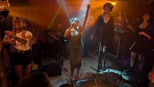 <p>Denise Chaila at Connolly's of Leap, with tour dancer Kaitlyn Sardin on left. </p> <p>Denise Chaila at Connolly's of Leap, with tour dancer Kaitlyn Sardin on left. </p>