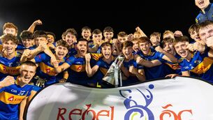 <p>POTENTIAL: Carrigaline celebrate their win over Ballincollig in the Premier 1 Minor Football Final at Páirc Uí Rinn on Monday night. Pic: Noel Sweeney</p> <p>POTENTIAL: Carrigaline celebrate their win over Ballincollig in the Premier 1 Minor Football Final at Páirc Uí Rinn on Monday night. Pic: Noel Sweeney</p>