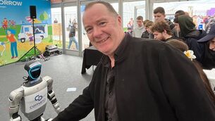 <p>Denis Lehane at the National Ploughing championships where he met his new robot friend.</p> <p>Denis Lehane at the National Ploughing championships where he met his new robot friend.</p>