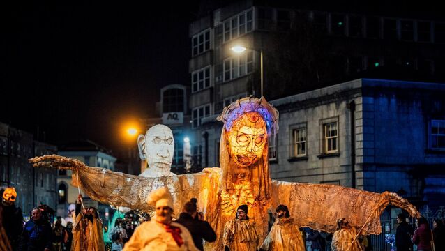 <p>The parade, staged by Lumen Street Theatre since 2018, attracts crowds of more than 20,000 people to Limerick city centre each year. Picture: Brian Arthur.</p>