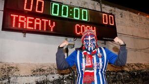 <p>A Treaty United supporter at Markets Field in Limerick. Pic: John Sheridan/Sportsfile</p> <p>A Treaty United supporter at Markets Field in Limerick. Pic: John Sheridan/Sportsfile</p>