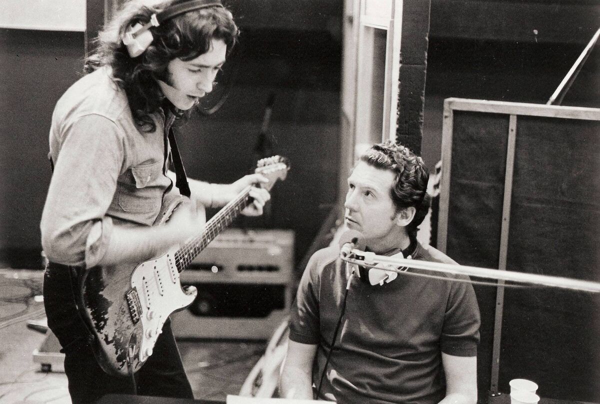 Rory Gallagher with Jerry Lee Lewis in London in 1973. Picture: Mercury Records