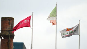 <p> A frayed and discoloured national tricolour flag is currently flying at the Bus Station at Parnell Place, Cork City. Picture: Larry Cummins</p> <p> A frayed and discoloured national tricolour flag is currently flying at the Bus Station at Parnell Place, Cork City. Picture: Larry Cummins</p>