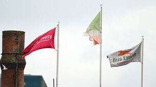<p> A frayed and discoloured national tricolour flag is currently flying at the Bus Station at Parnell Place, Cork City. Picture: Larry Cummins</p> <p> A frayed and discoloured national tricolour flag is currently flying at the Bus Station at Parnell Place, Cork City. Picture: Larry Cummins</p>