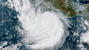 <p>Hurricane Polo in the Pacific Ocean off the coast of Mexico. Picture: NOAA via AP</p>