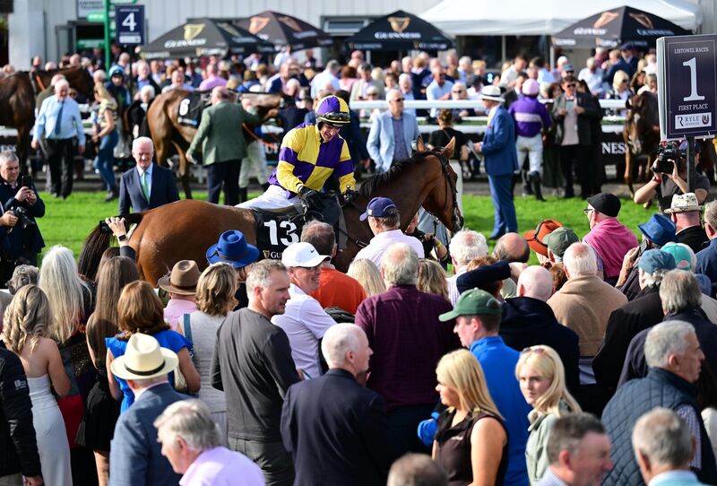 Crowds gather around the big winner in Listowel. Pic: Healy Racing Crowds gather around the big winner in Listowel. Pic: Healy Racing