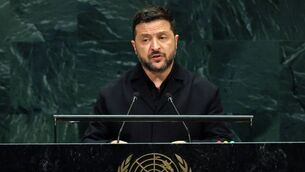 <p>Ukraine's president Volodymyr Zelenskyy speaks during the 81st session of the United Nations (U.N.) General Assembly Picture: Spencer Platt/Getty</p> <p>Ukraine's president Volodymyr Zelenskyy speaks during the 81st session of the United Nations (U.N.) General Assembly Picture: Spencer Platt/Getty</p>
