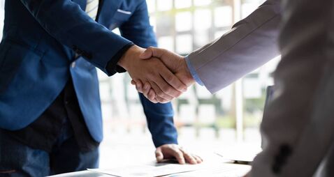 iStock-1474838897.jpg Business partner handshake after the meeting. Financial and investment cooperation.