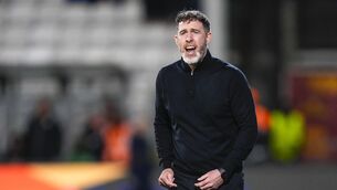 <p>Shamrock Rovers’ manager Stephen Bradley reacts. Pic: James Lawlor/Inpho</p> <p>Shamrock Rovers’ manager Stephen Bradley reacts. Pic: James Lawlor/Inpho</p>
