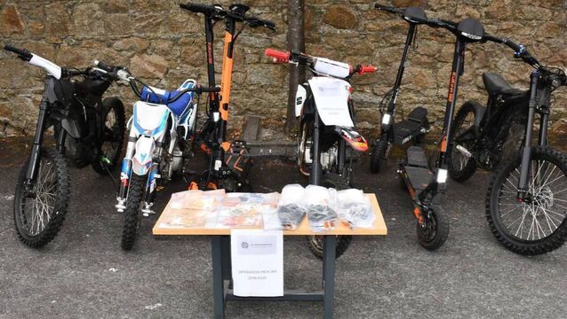 As part of a dedicated Garda operation, codenamed Meacán, local gardaí confiscated a total of 36 vehicles and seized almost €140,000 worth of drugs and over €10,000 in cash. Picture: An Garda Síochána <p>As part of a dedicated Garda operation, codenamed Meacán, local gardaí confiscated a total of 36 vehicles and seized almost €140,000 worth of drugs and over €10,000 in cash. Picture: An Garda Síochána</p>