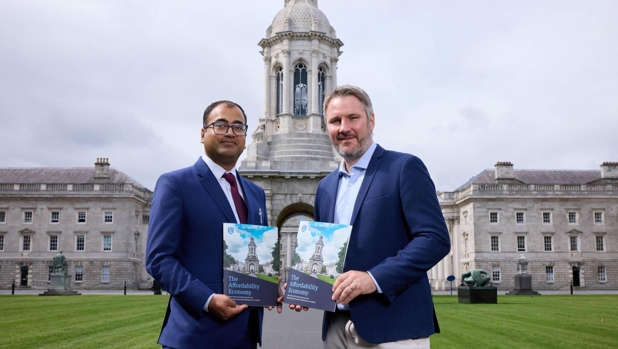 Professor Ashish Kumar Jha, Professor of Business Analytics and Deputy Head of Trinity Business School; and Robin Kiely, EMEA Corporate Communications Director at Shein. Prof Jha says consumers are 'looking carefully at where their money goes'.