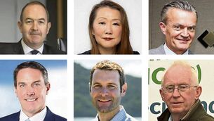 <p>New roles: (top row) Jeremy O’Sullivan, Wendy Chang Smith, Brian Delaney; (bottom row) Simon Sloan, Mark Bambury, Seán Lavery. </p>