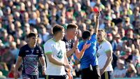 Paul Faloon shows a red card to Ronan Jones 20/6/2026