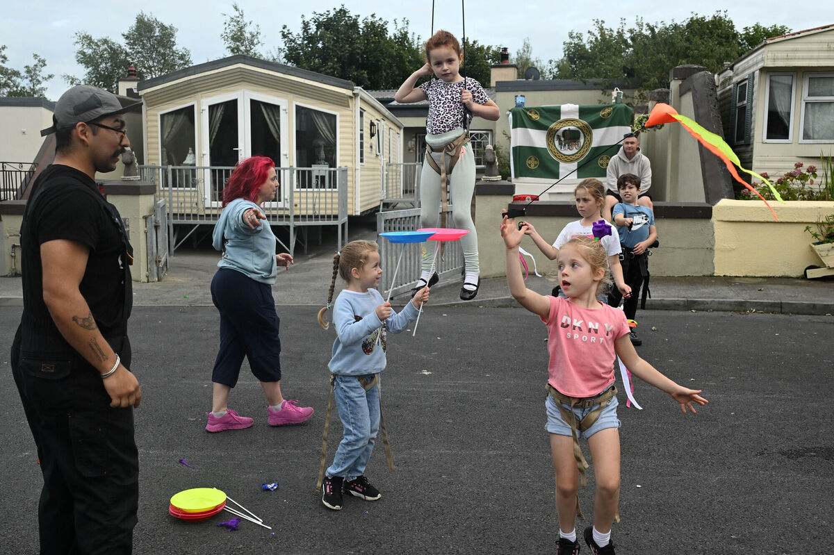 'It draws them out of their caravans. Instead of watching television like a lot of other children they are out and about and being active. It’s a great way of getting children out.' Photo: Ray Ryan 'It draws them out of their caravans. Instead of watching television like a lot of other children they are out and about and being active. It’s a great way of getting children out.' Photo: Ray Ryan