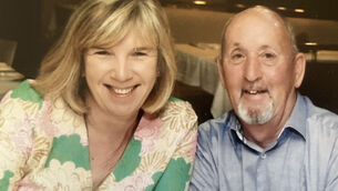 <p>Kate Durrant with her partner PJ Lynch, who was diagnosed with dementia in February 2017.</p>