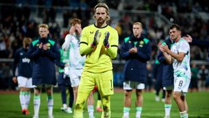 <p>Ireland's Caoimhin Kelleher disappointed after the match. Pic: INPHO/Ryan Byrne</p> <p>Ireland's Caoimhin Kelleher disappointed after the match. Pic: INPHO/Ryan Byrne</p>