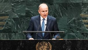 <p>Taoiseach Micheál Martin speaks during the 81st session of the United Nations (UN) General Assembly at the UN Headquarters on September 24, 2026 in New York City. Picture: Ryan Murphy/Getty Images</p> <p>Taoiseach Micheál Martin speaks during the 81st session of the United Nations (UN) General Assembly at the UN Headquarters on September 24, 2026 in New York City. Picture: Ryan Murphy/Getty Images</p>