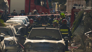 At least two people were hurt in the blast (AP)