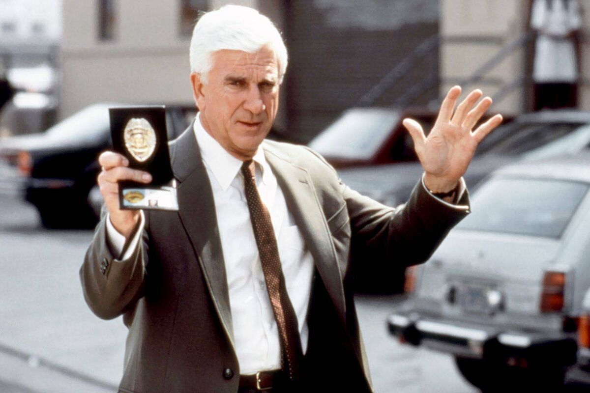 Leslie Nielsen in The Naked Gun. 