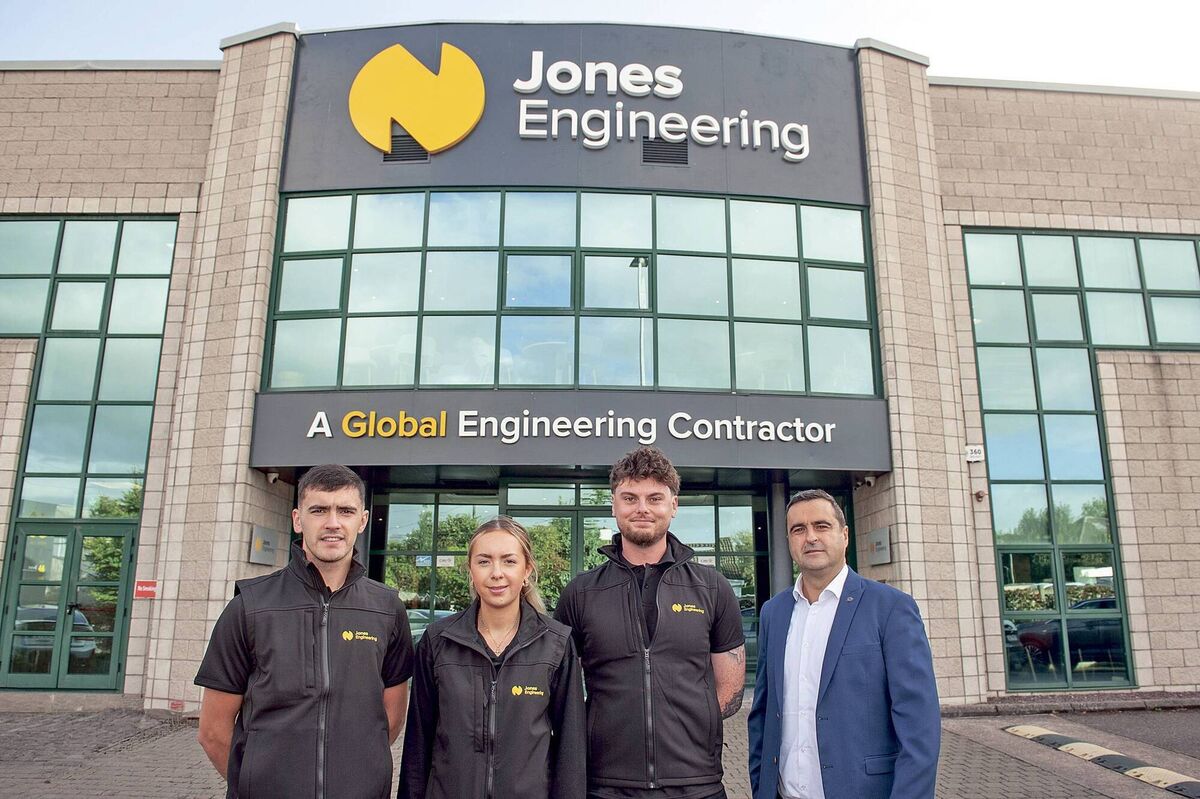 Jones Engineering, Cork, offering great opportunities to earn while learning: Darragh Leahy, Anna O’Keeffe, James O’Connor and Rob Collins of Jones Engineering. Jones Engineering, Cork, offering great opportunities to earn while learning: Darragh Leahy, Anna O’Keeffe, James O’Connor and Rob Collins of Jones Engineering.