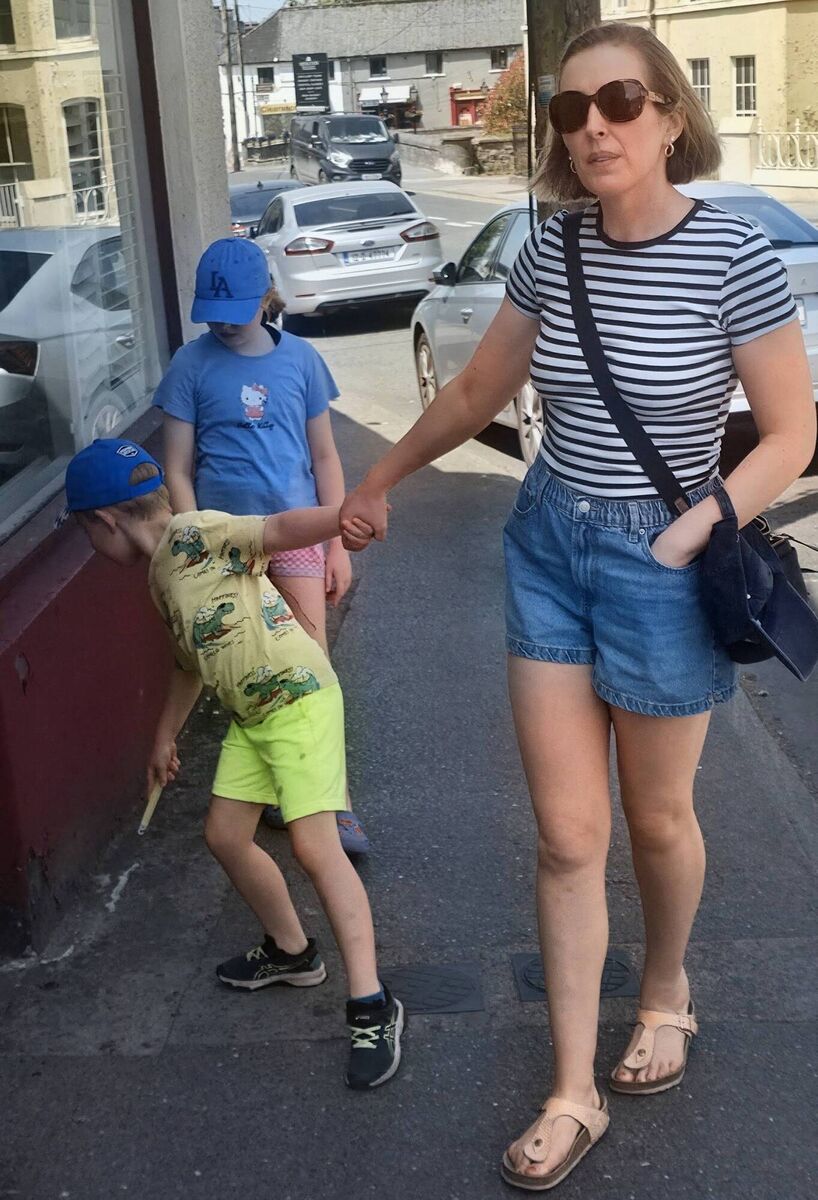 Róisín Cuddihy with her children: Her 'new mother' anxiety fixated on climate change and the degradation of the planet her daughter would inherit. Róisín Cuddihy with her children: Her 'new mother' anxiety fixated on climate change and the degradation of the planet her daughter would inherit.