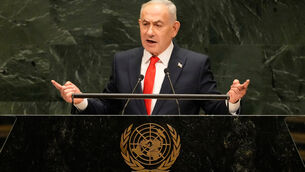 <p>There was a mass walk out of almost 80 delegates during Benjamin Netanyahu's speech at the 81st session of the United Nations General Assembly on Thursday. Photo: AP/Seth Wenig</p>