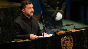 <p>The Ukrainian president is keen to muster more international support for Ukraine’s defence (Seth Wenig/AP)</p> <p>The Ukrainian president is keen to muster more international support for Ukraine’s defence (Seth Wenig/AP)</p>