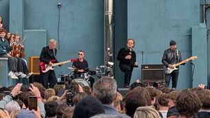 <p>U2's Adam Clayton, Larry Mullen Jr, Bono and The Edge, during a performance to students from their old school at Mount Temple Comprehensive School in Dublin. Picture: Cillian Sherlock/PA Wire</p> <p>U2's Adam Clayton, Larry Mullen Jr, Bono and The Edge, during a performance to students from their old school at Mount Temple Comprehensive School in Dublin. Picture: Cillian Sherlock/PA Wire</p>