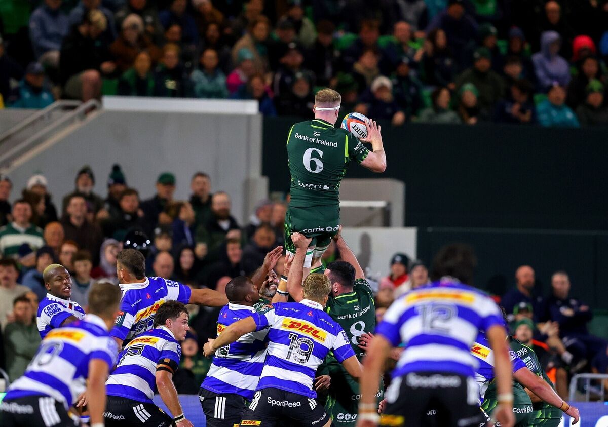 Connacht's Sean O’Brien claims a line-out. Pic: Tom O’Hanlon/Inpho Connacht's Sean O’Brien claims a line-out. Pic: Tom O’Hanlon/Inpho
