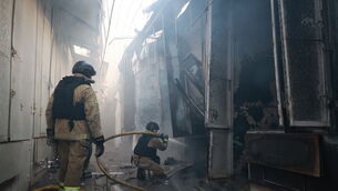 The central market was damaged in a Russian strike on Zaporizhzhia (AP) The central market was damaged in a Russian strike on Zaporizhzhia (AP)