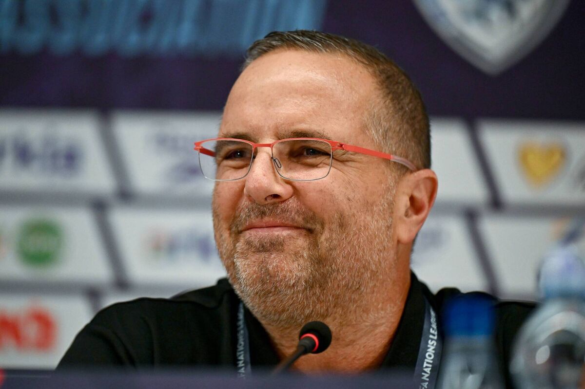 Israel Head coach Ran Ben Simon at Nagyerdei Stadion in Debrecen: Better late than never. Pic: Ben McShane/Sportsfile Israel Head coach Ran Ben Simon at Nagyerdei Stadion in Debrecen: Better late than never. Pic: Ben McShane/Sportsfile