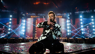 <p>Mark Feehily of Westlife performs on stage at Wembley Stadium, London (Aaron Chown/PA)</p> <p>Mark Feehily of Westlife performs on stage at Wembley Stadium, London (Aaron Chown/PA)</p>