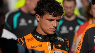 <p>Lando Norris has received a barrage of abuse. Pic: AP Photo/Pavel Bednyakov</p> <p>Lando Norris has received a barrage of abuse. Pic: AP Photo/Pavel Bednyakov</p>