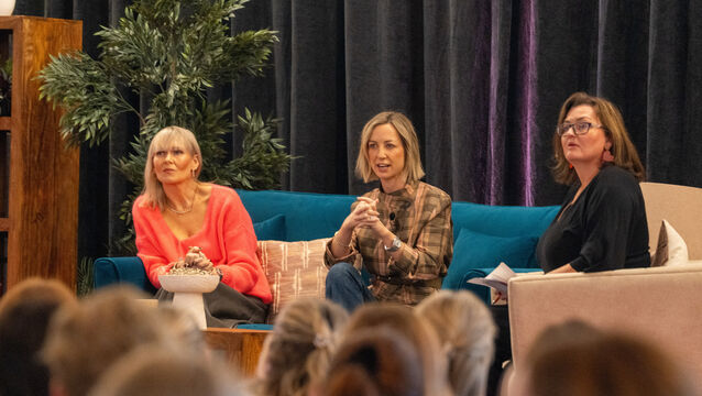 <p>Dr Nicola Ralph, Sabrina Hill and Esther McCarthy pictured at the Feelgood Live event, which took place at Marina Market, Cork. Picture: Noel Sweeney</p>