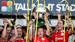 <p>Shelbourne captain Pearl Slattery lifts the Club Orange Women's FAI Cup alongside her teammates after their win over Athlone Town. Pic: Seb Daly/Sportsfile</p> <p>Shelbourne captain Pearl Slattery lifts the Club Orange Women's FAI Cup alongside her teammates after their win over Athlone Town. Pic: Seb Daly/Sportsfile</p>