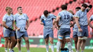 <p>Leinster players after the URC match at Ellis Park in Johannesburg. Pic: Shaun Roy/Sportsfile</p> <p>Leinster players after the URC match at Ellis Park in Johannesburg. Pic: Shaun Roy/Sportsfile</p>