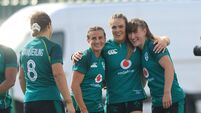 Emily Lane, Béibhinn Parsons and Niamh Gallagher celebrate 27/9/2026