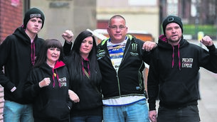 <p>Members of paedophile-hunting group Predator Exposure, two of whom identified themselves as Christine (second left) and Phil (right) (no surnames given), outside Leeds Crown Court after the sentencing of TV producer Kieran Creaven. Picture: Peter Powell/PA</p> <p>Members of paedophile-hunting group Predator Exposure, two of whom identified themselves as Christine (second left) and Phil (right) (no surnames given), outside Leeds Crown Court after the sentencing of TV producer Kieran Creaven. Picture: Peter Powell/PA</p>