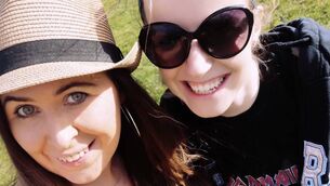 <p>Jenny McEntegart (left) with buddy Sinéad Byrne at a Guns N' Roses concert</p> <p>Jenny McEntegart (left) with buddy Sinéad Byrne at a Guns N' Roses concert</p>
