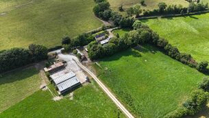 <p>Aerial view of house and outbuildings at Thomastown, Kilfinane.</p> <p>Aerial view of house and outbuildings at Thomastown, Kilfinane.</p>