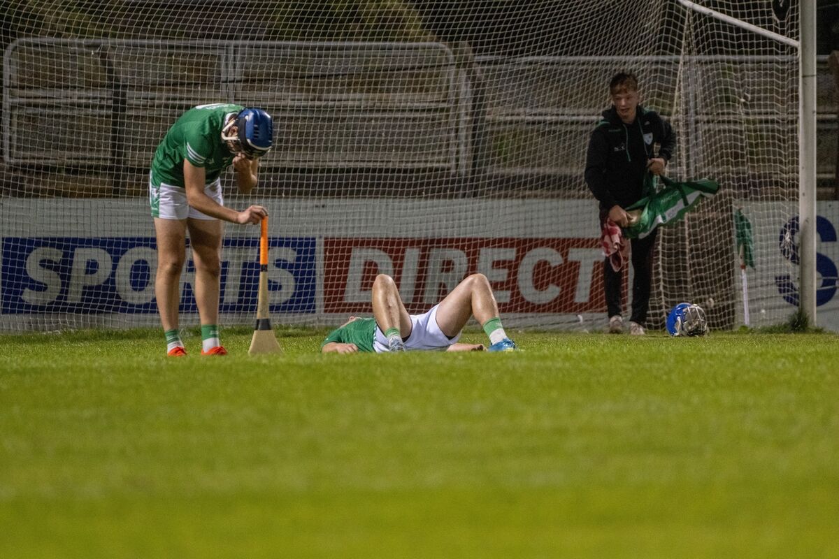 Disappointment at the full-time whistle for Killeagh as St Finbarr's score a goal and a point in injury time to level the game. Pic: Chani Anderson Disappointment at the full-time whistle for Killeagh as St Finbarr's score a goal and a point in injury time to level the game. Pic: Chani Anderson