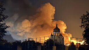 <p>This photograph shows a burning mall following a drone strike in Zaporizhzhia, late on September 17, 2026, amid the Russian invasion of Ukraine. (Picture: Darya NAZAROVA / AFP via Getty Images)</p> <p>This photograph shows a burning mall following a drone strike in Zaporizhzhia, late on September 17, 2026, amid the Russian invasion of Ukraine. (Picture: Darya NAZAROVA / AFP via Getty Images)</p>